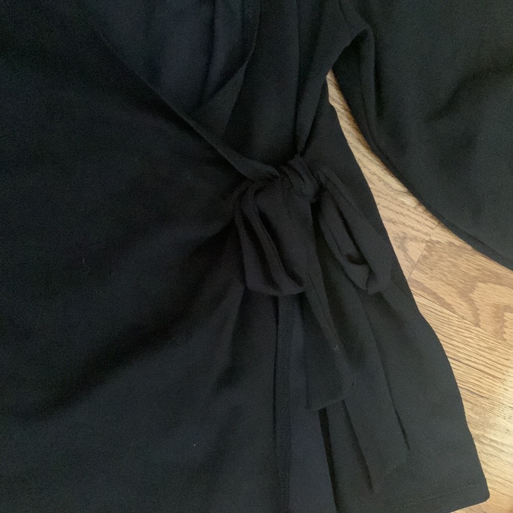 🤰🏻 Isabel Maternity/ Nursing 3/4 sleeve black wrap top - Picture 4 of 6